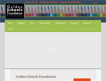 Tablet Screenshot of goldenschoolsfoundation.org